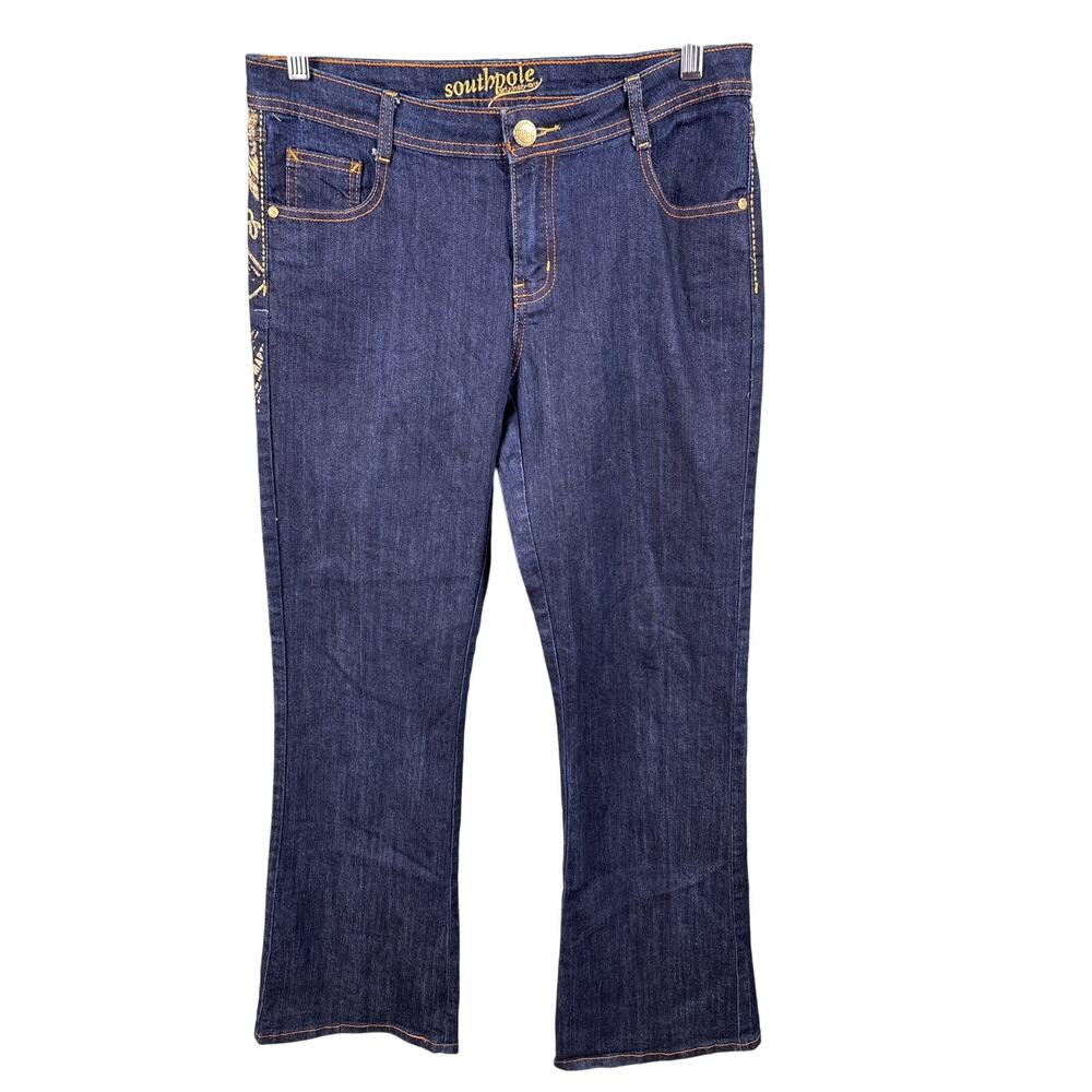 Southpole Pants Denim Jeans Women's Size 11 Bootcut Y2K Vintage‎ Flare Baggy
